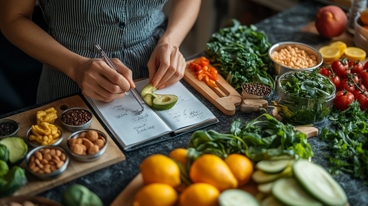 Щаслива сім'я готує здорову їжу разом